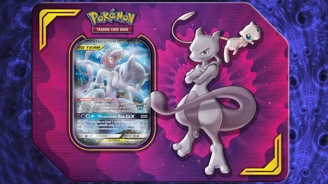 Pokemon Mew Mewtwo Tag Team Partnership Tin Opening YouTube Pokemon Mew Mewtwo Tag Team Partnership Tin Opening YouTube