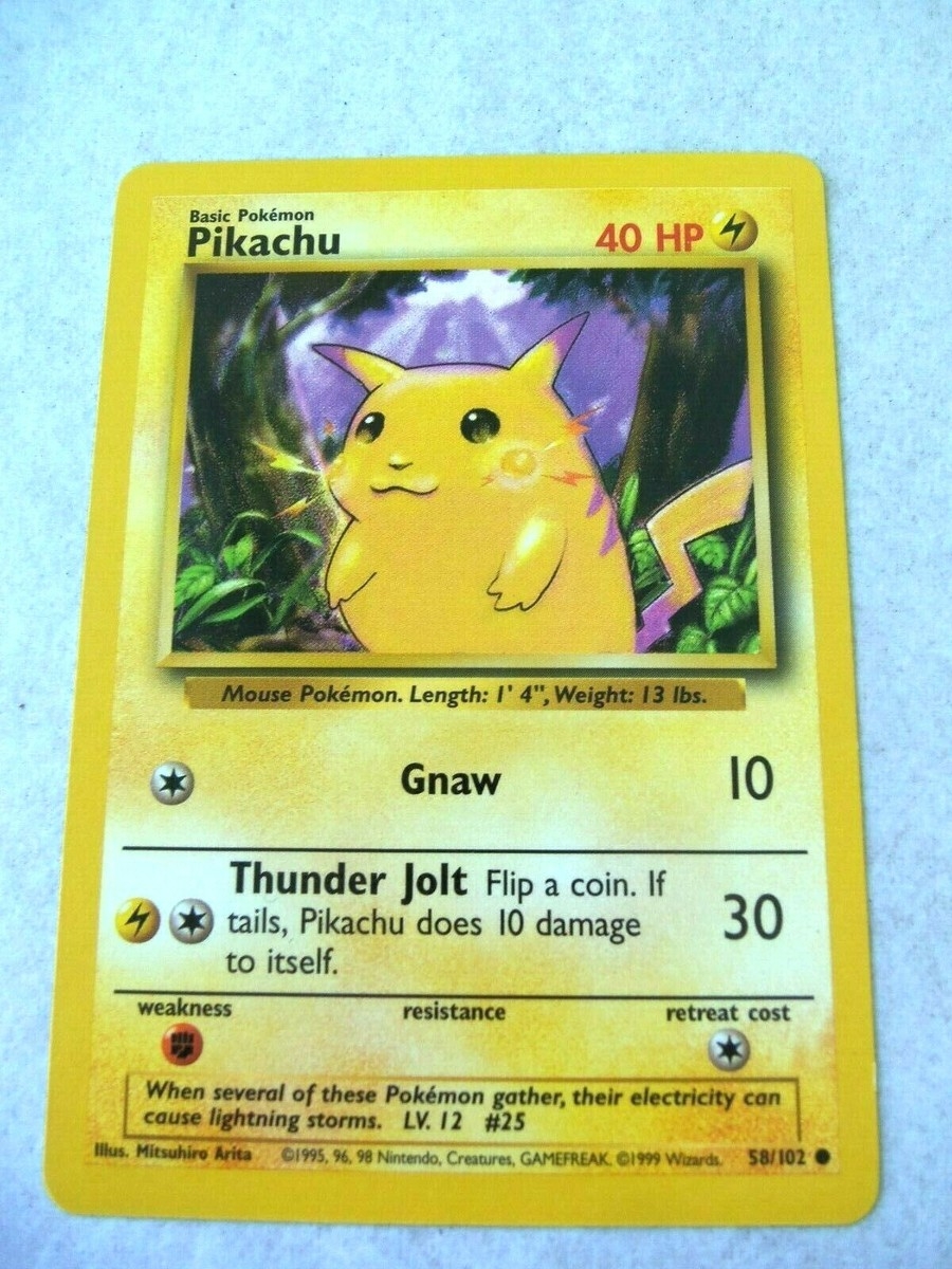 Pokemon Pikachu Yellow Cheeks 1999 58 102 Base Set EBay Pokemon Pikachu Yellow Cheeks 1999 58 102 Base Set EBay