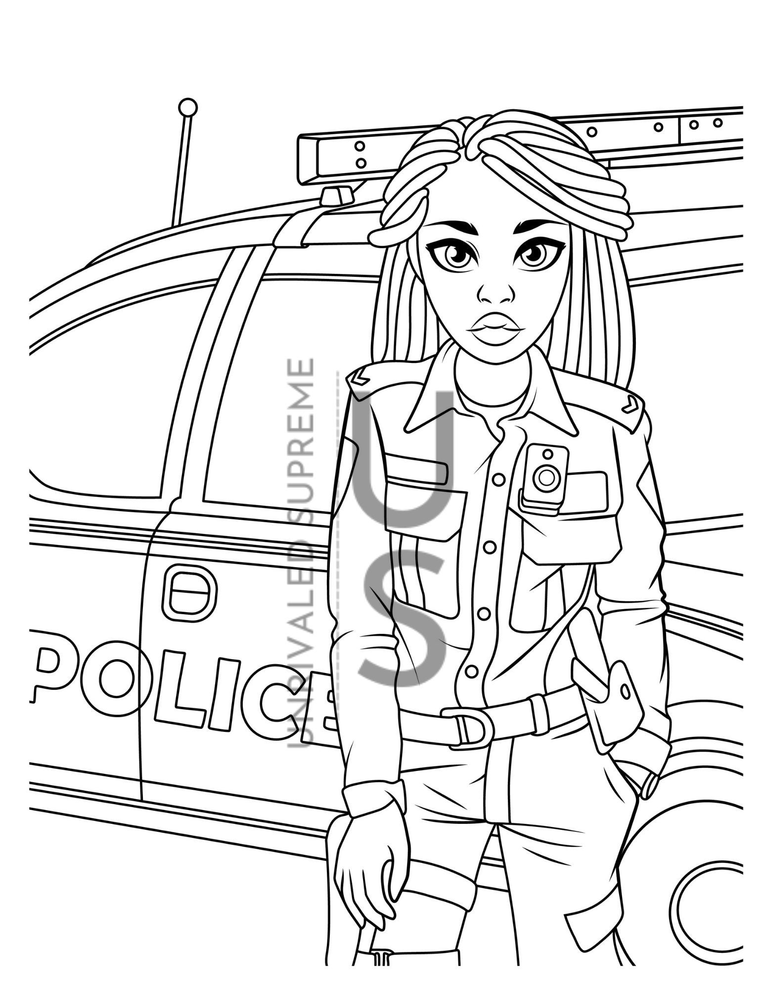 Police Coloring Page Kids Activity Printable Activity Print Activity Sheet School Coloring Page Coloring Sheet Coloring Page Etsy