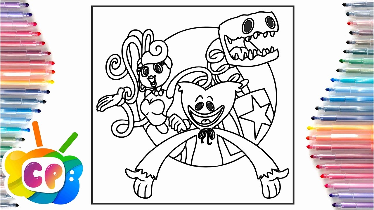 huggy wuggy coloring page