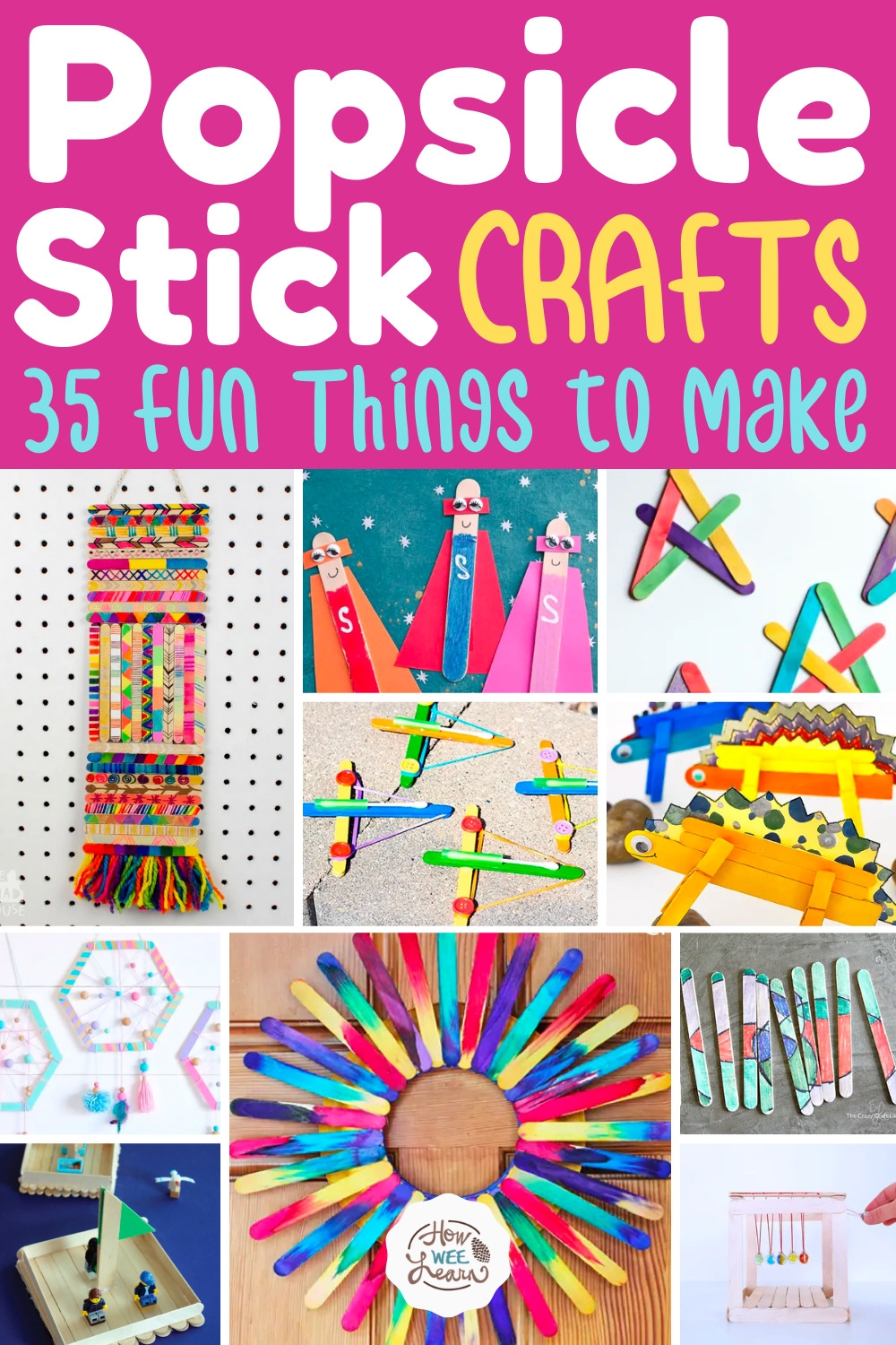 Popsicle Stick Crafts 35 Fun Things For Kids To Make Do How Wee Learn