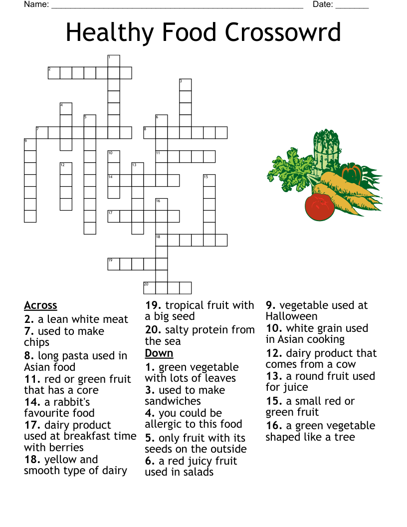Potatoes Legumes Grains Crossword WordMint