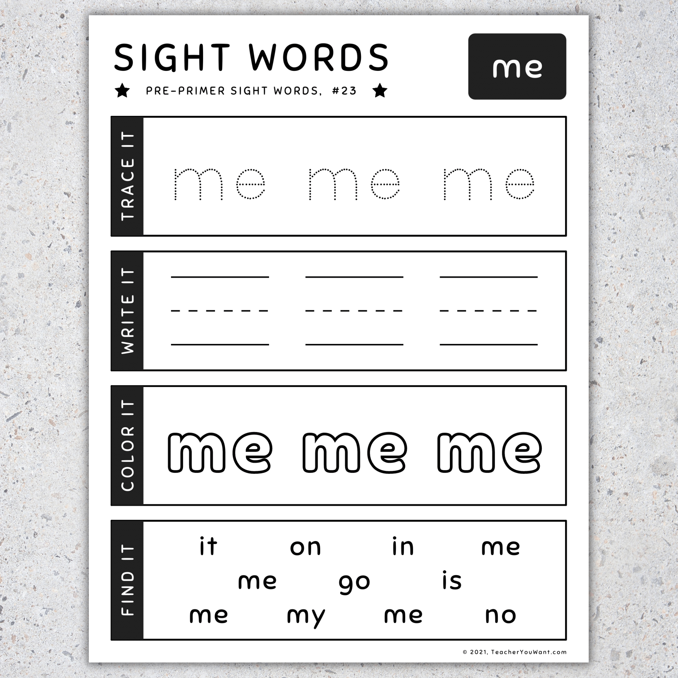 Pre Primer Sight Words Trace Write Color Find It Worksheets SET 5 Made By Teachers Pre Primer Sight Words Trace Write Color Find It Worksheets SET 5 Made By Teachers