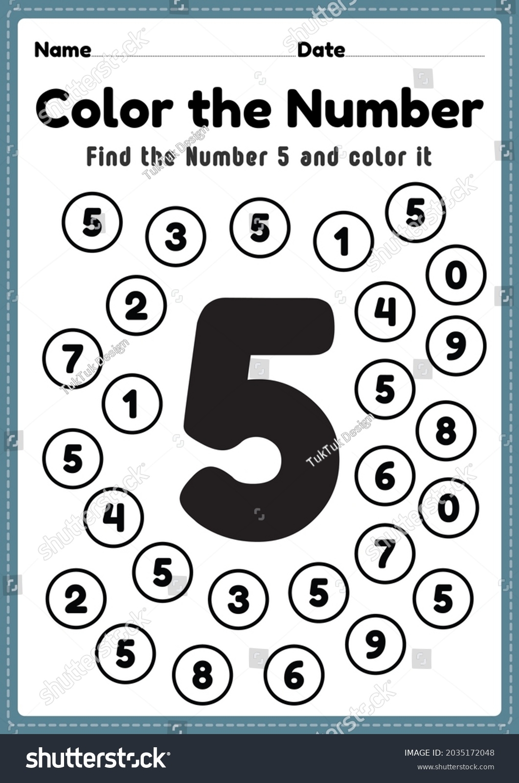 Preschool Math Worksheet Number 5 Coloring Stock Illustration 2035172048 Shutterstock Preschool Math Worksheet Number 5 Coloring Stock Illustration 2035172048 Shutterstock