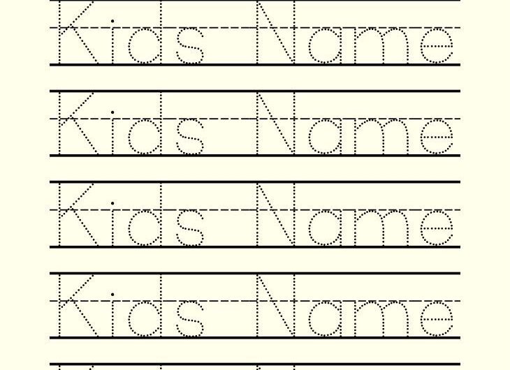 Free Name Tracing Worksheets For Preschool