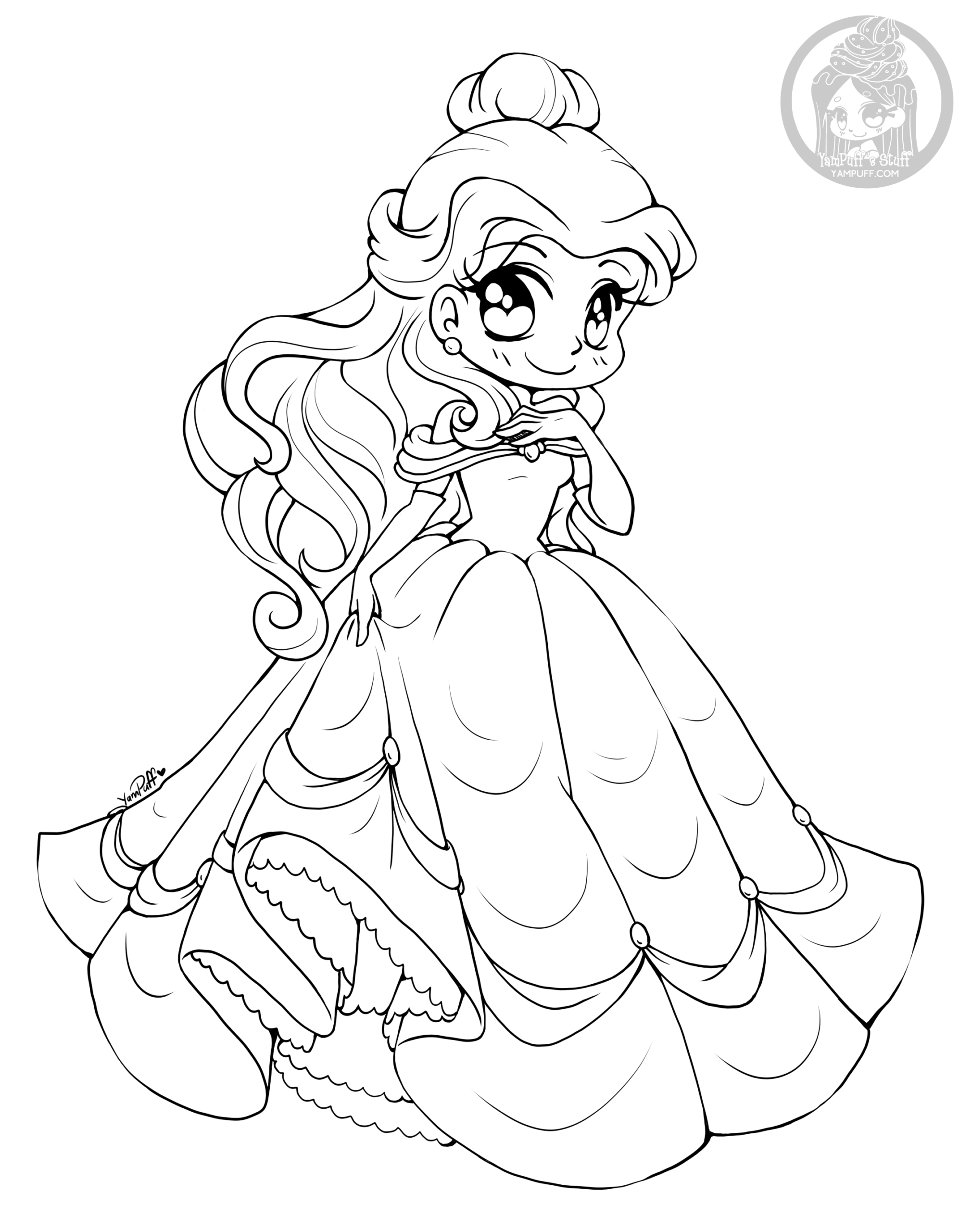 Princess Belle Lineart Beauty And The Beast YamPuff s Stuff Princess Belle Lineart Beauty And The Beast YamPuff s Stuff
