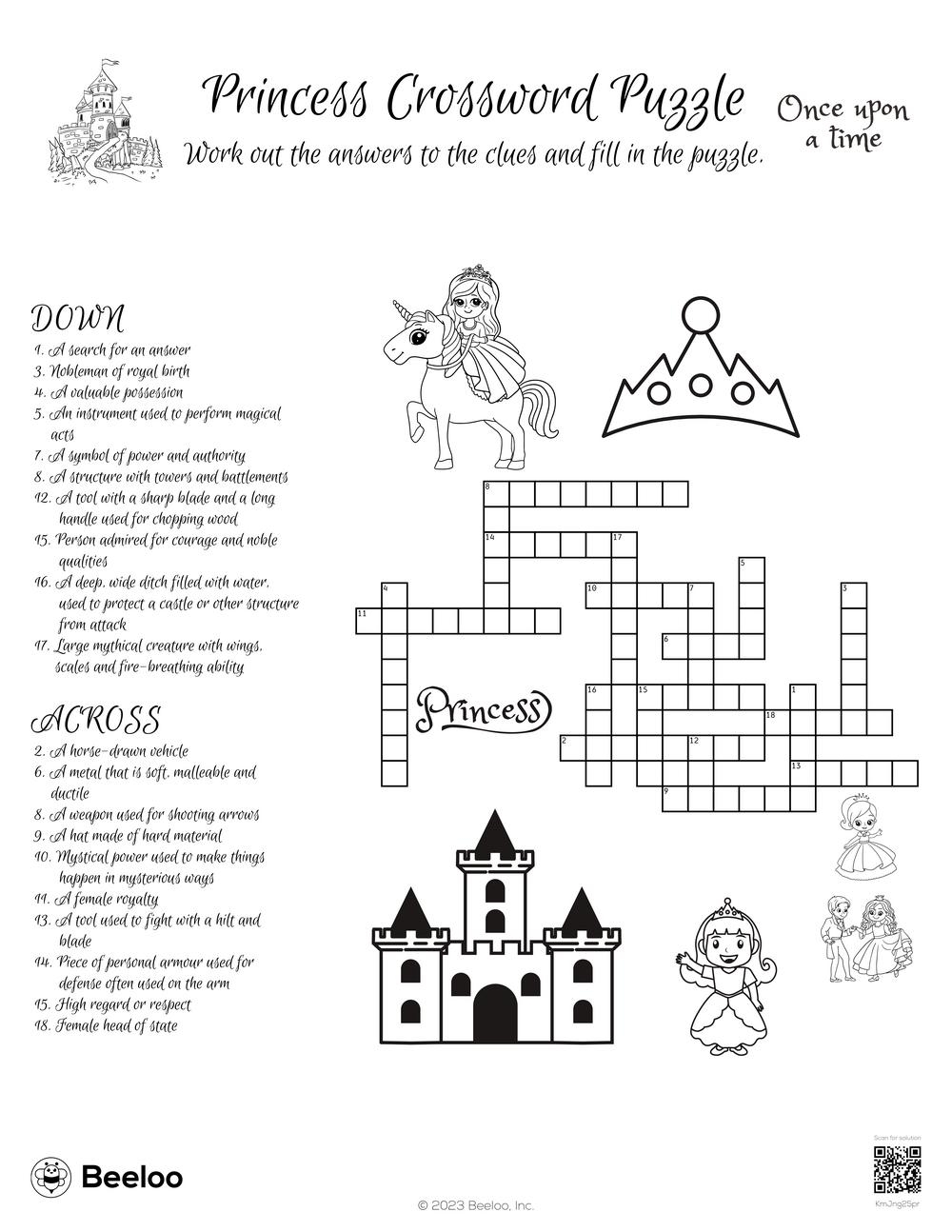 Princess Crossword Puzzle Beeloo Printable Crafts And Activities For Kids Princess Crossword Puzzle Beeloo Printable Crafts And Activities For Kids