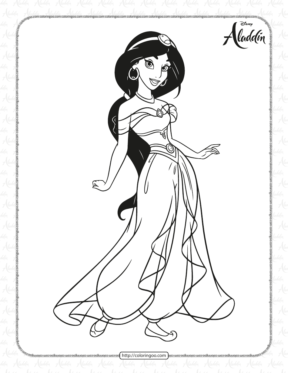 coloring pages jasmine princess coloring pages jasmine princess