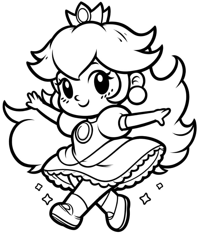 Princess Peach Coloring Pages 26 New Sheets To Color Princess Peach Coloring Pages 26 New Sheets To Color