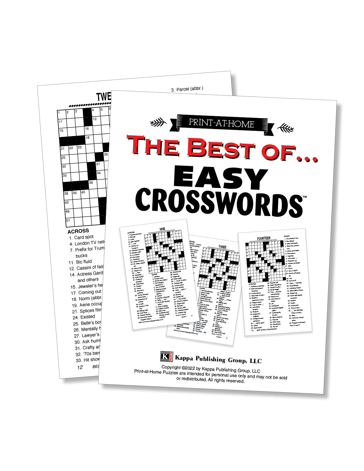 Print at Home Easy Crosswords Kappa Puzzles Print at Home Easy Crosswords Kappa Puzzles