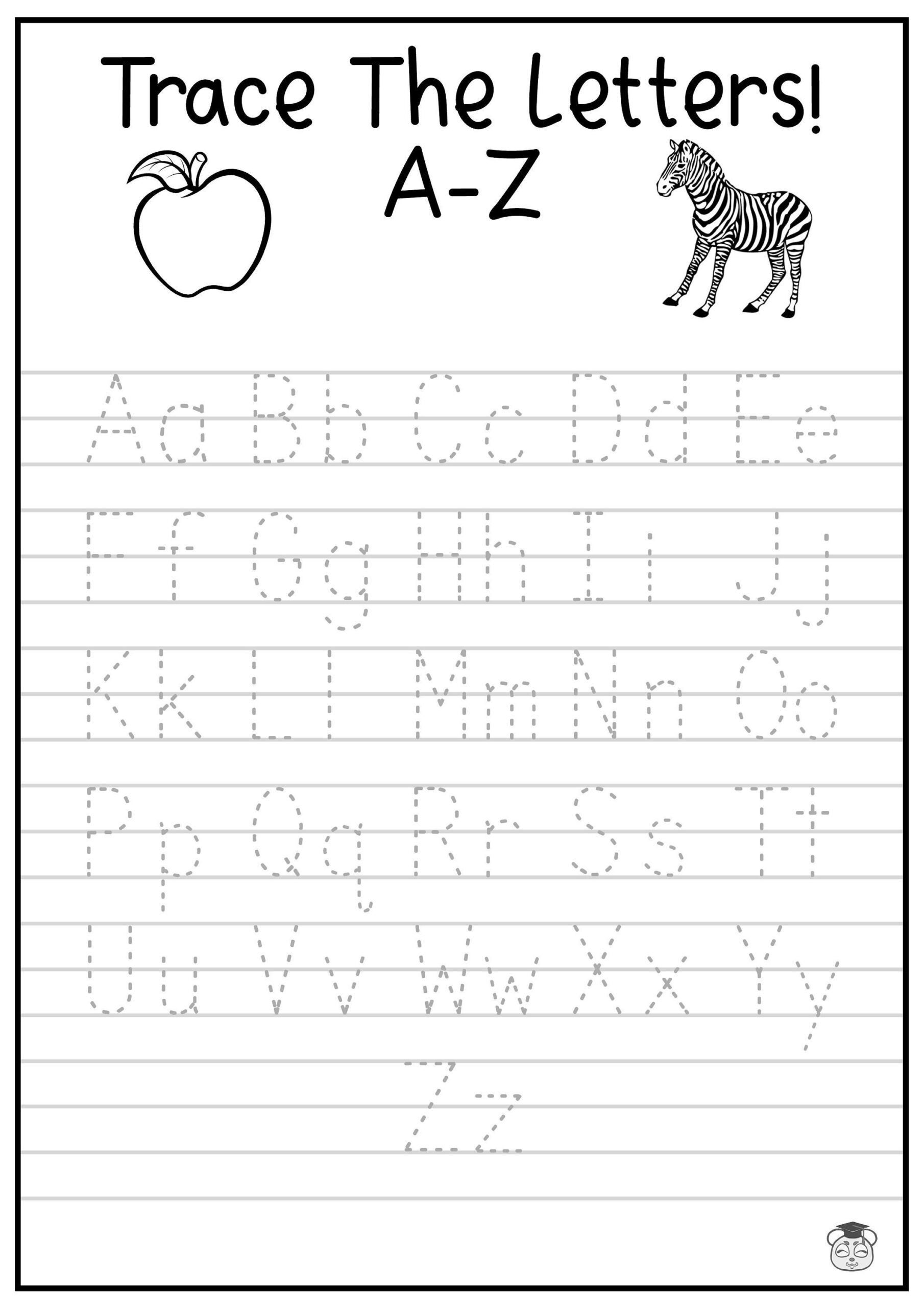 letter tracing pages to print
