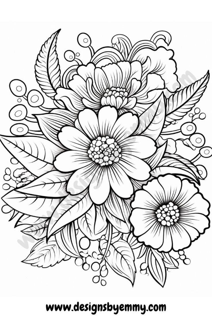 flower bouquet coloring page flower bouquet coloring page
