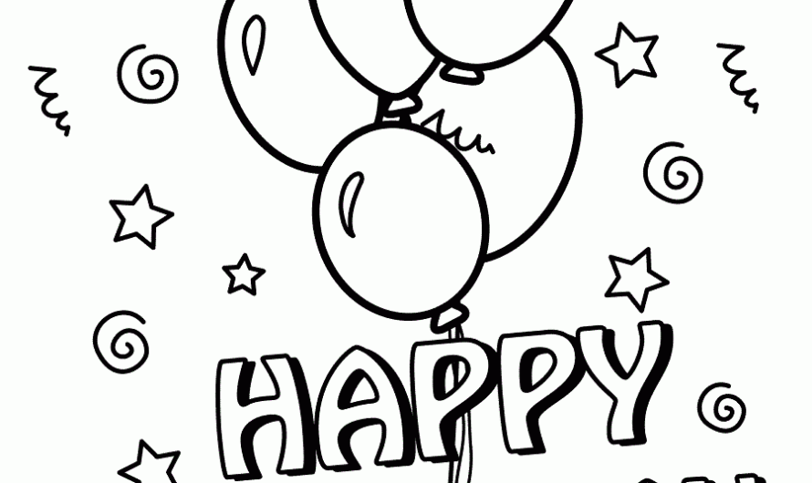 Happy Birthday Printable Coloring Pages