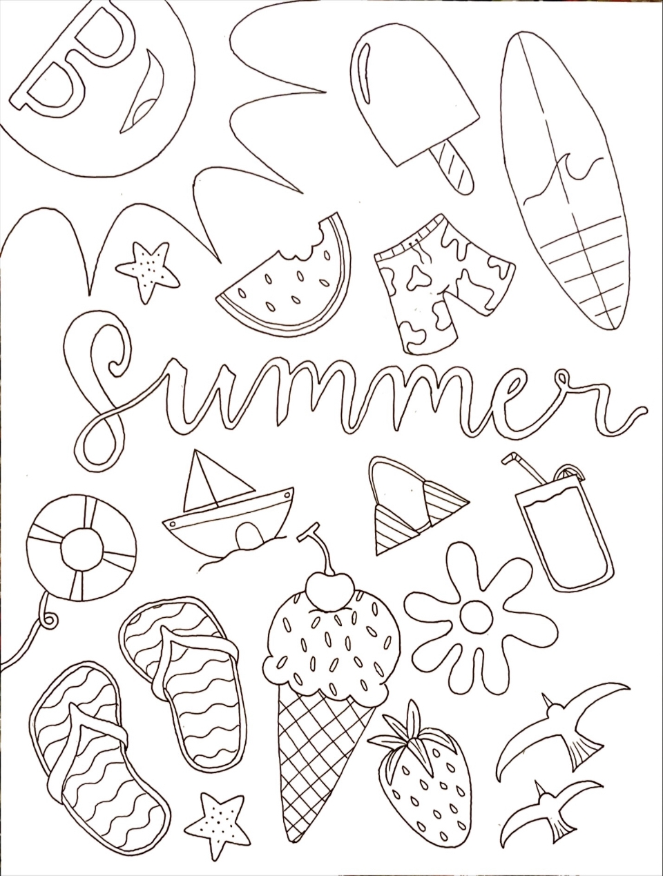 summer printable coloring pages summer printable coloring pages