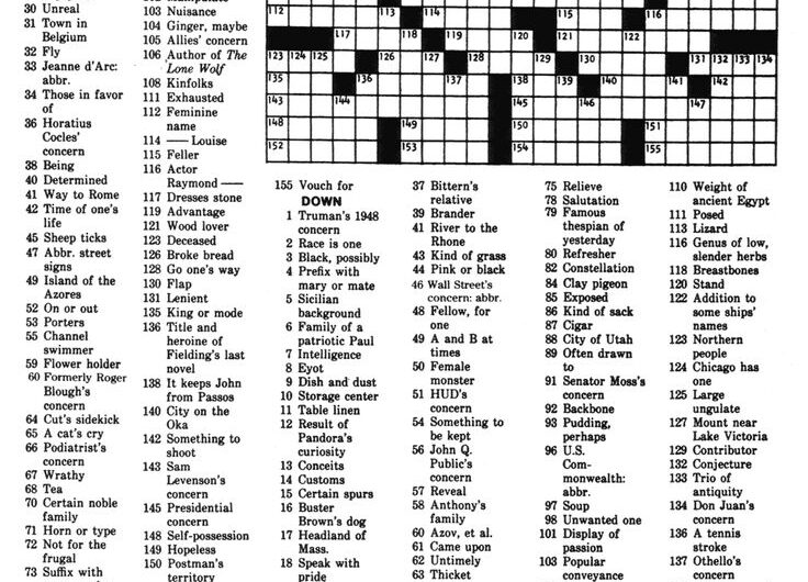 Eugene Sheffer Crossword