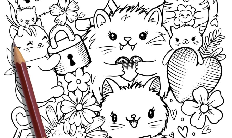 Kitty Cat Coloring Page