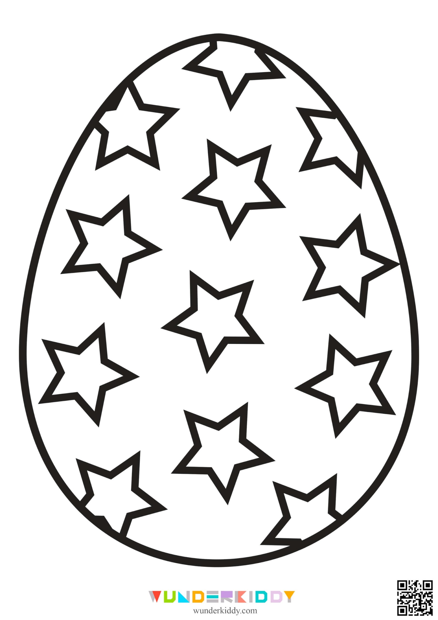 Printable Easter Egg Template And Colouring Page PDF