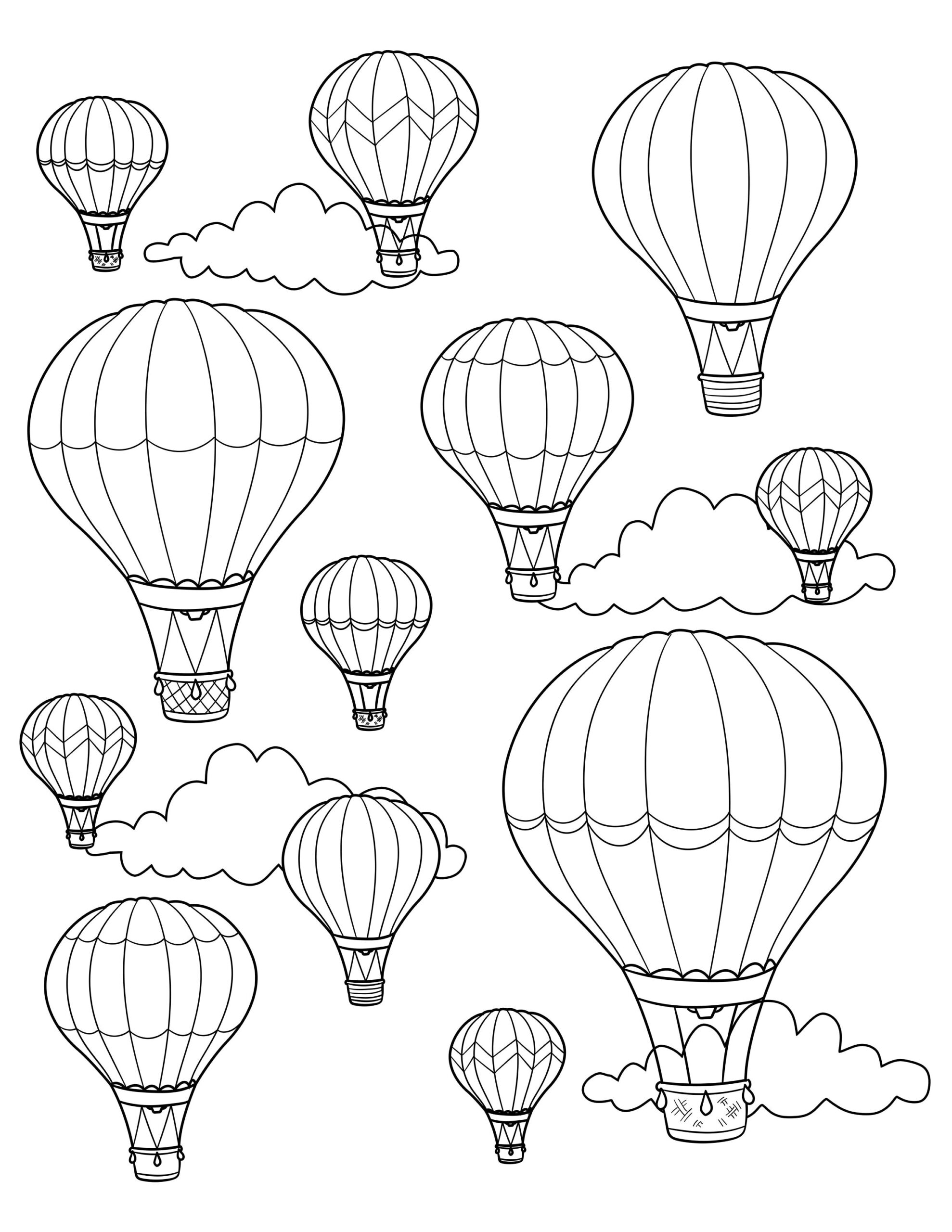 Printable Hot Air Balloon Coloring Page Digital Download Festival Of Balloons Etsy Printable Hot Air Balloon Coloring Page Digital Download Festival Of Balloons Etsy