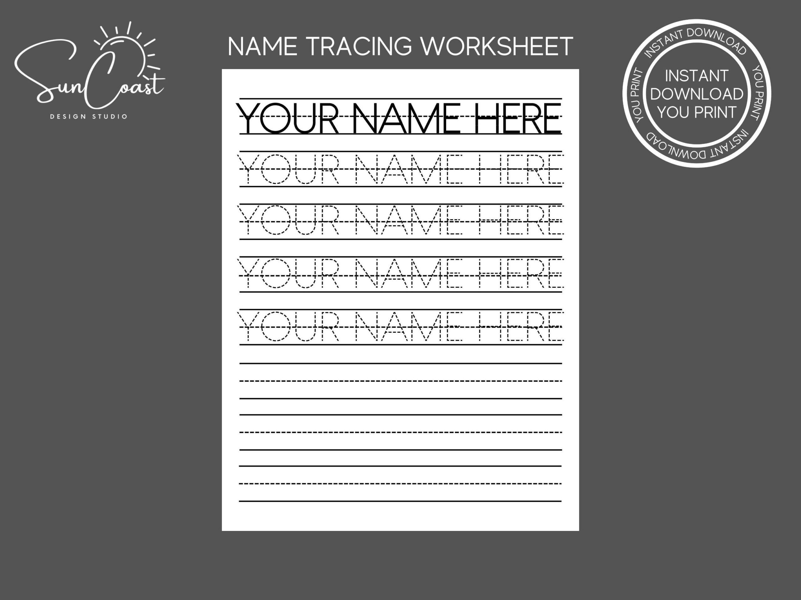 Printable Name Tracing Worksheets Custom Handwriting Practice For Pre K And Kindergarten Dotted Letters Name Tracing Page Etsy Printable Name Tracing Worksheets Custom Handwriting Practice For Pre K And Kindergarten Dotted Letters Name Tracing Page Etsy