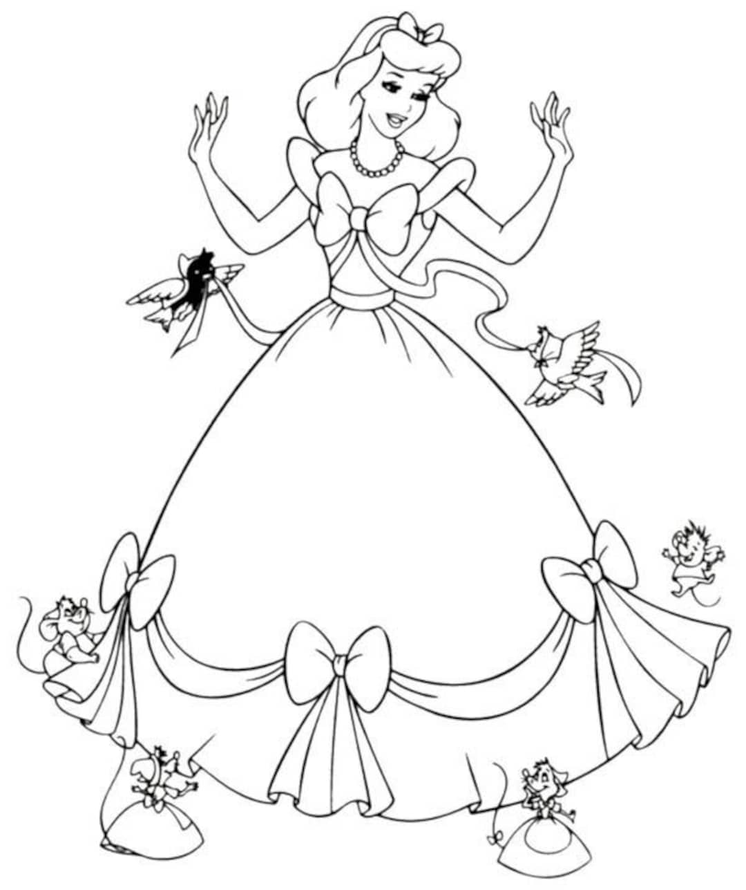 Printable Princess Colouring Book Etsy