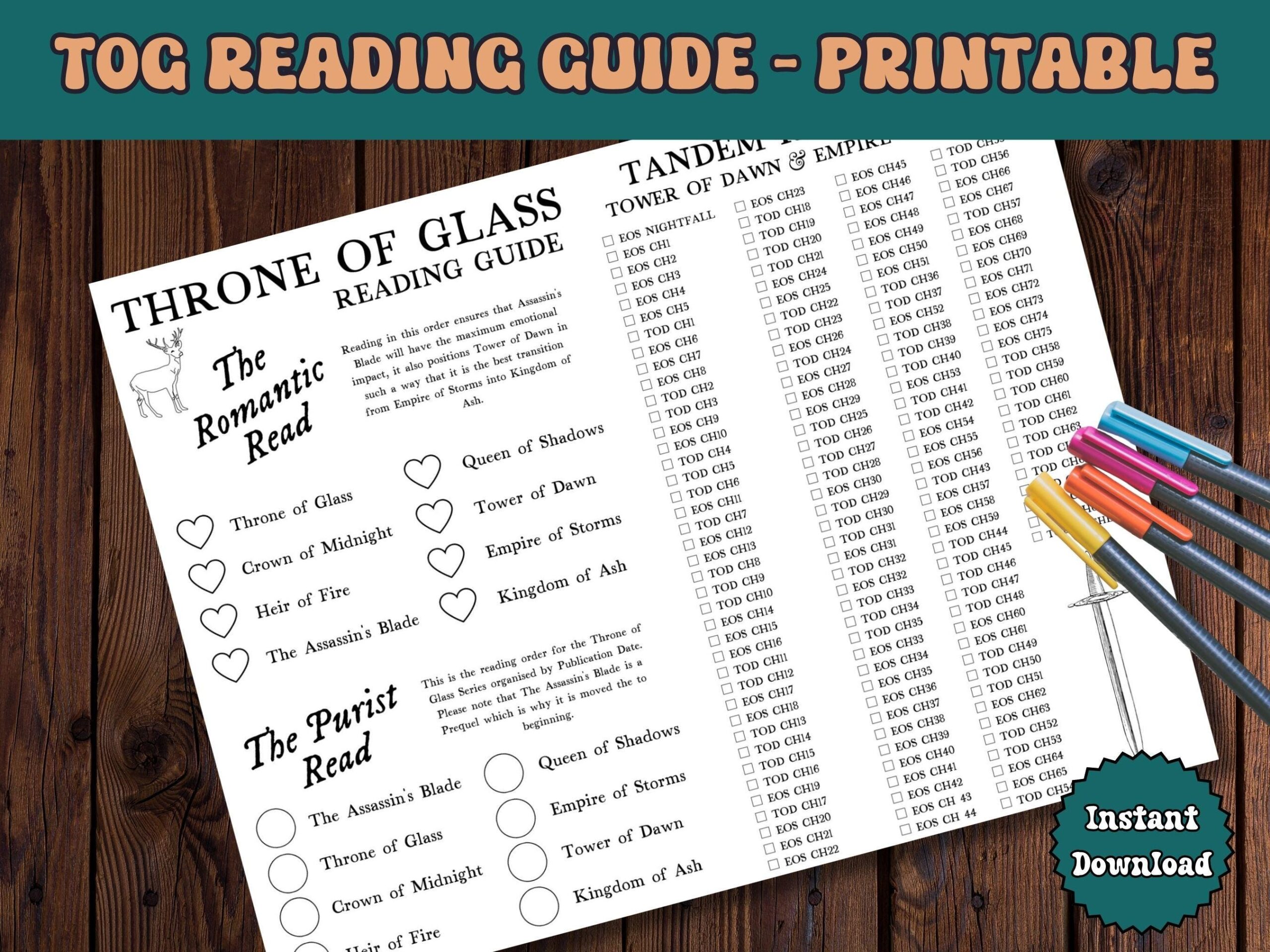 Printable Reading Guide For Throne Of Glass Series And Tandem Read Guide Checklist For Empire Of Storms Tower Of Dawn PDF Etsy Printable Reading Guide For Throne Of Glass Series And Tandem Read Guide Checklist For Empire Of Storms Tower Of Dawn PDF Etsy