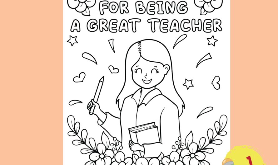 Teacher Appreciation Coloring Page