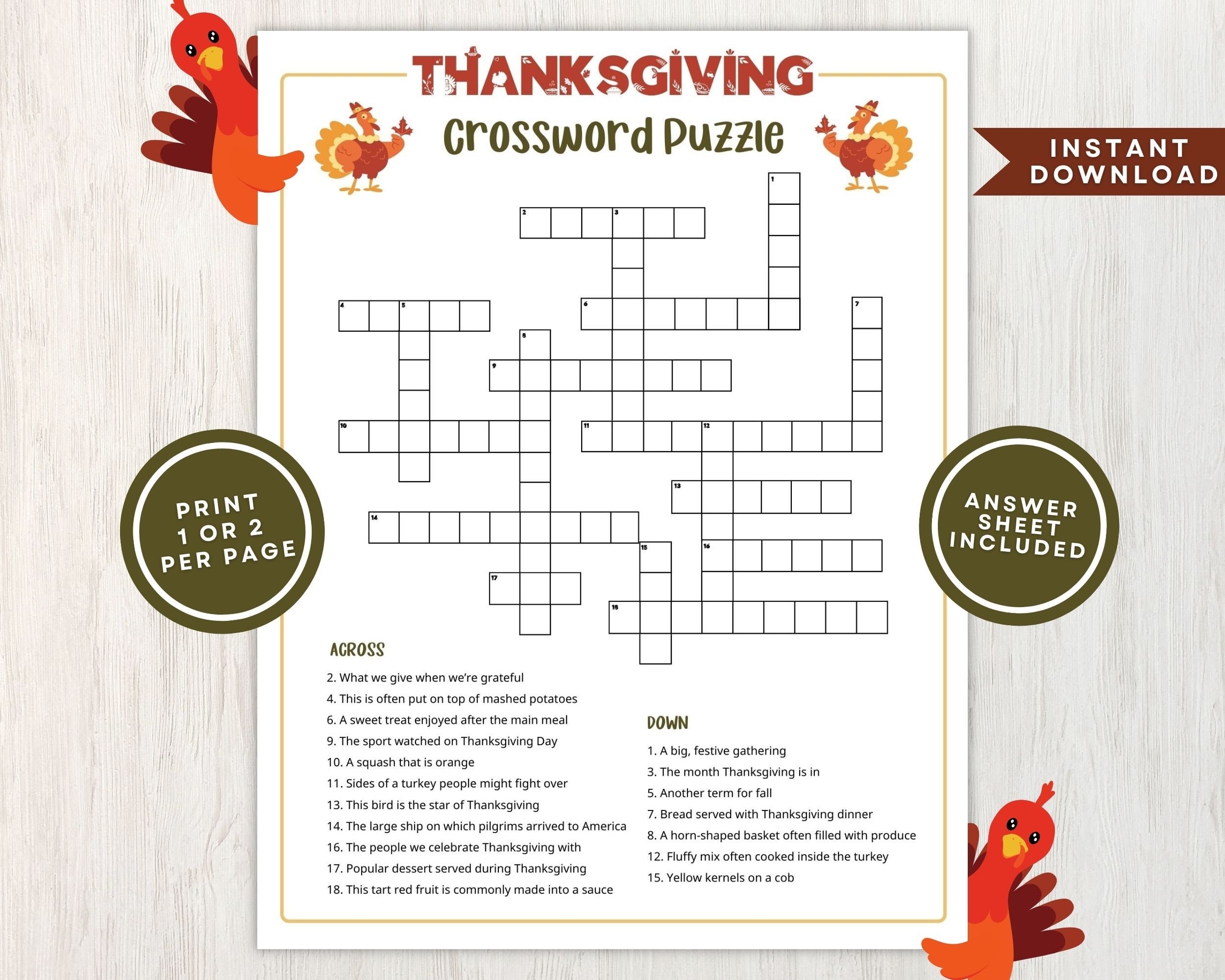 Printable Thanksgiving Crossword Puzzle For Kids And Adults Crossword Game For Thanksgiving Gatherings And Classrooms Instant Download Etsy Israel Printable Thanksgiving Crossword Puzzle For Kids And Adults Crossword Game For Thanksgiving Gatherings And Classrooms Instant Download Etsy Israel