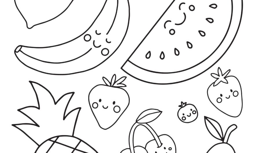 Fruit Colouring In Pages