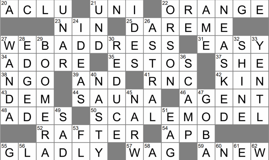 Duds Crossword Puzzle