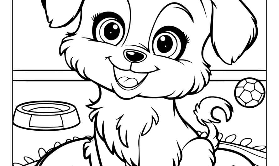 Cute Puppies Coloring Pictures