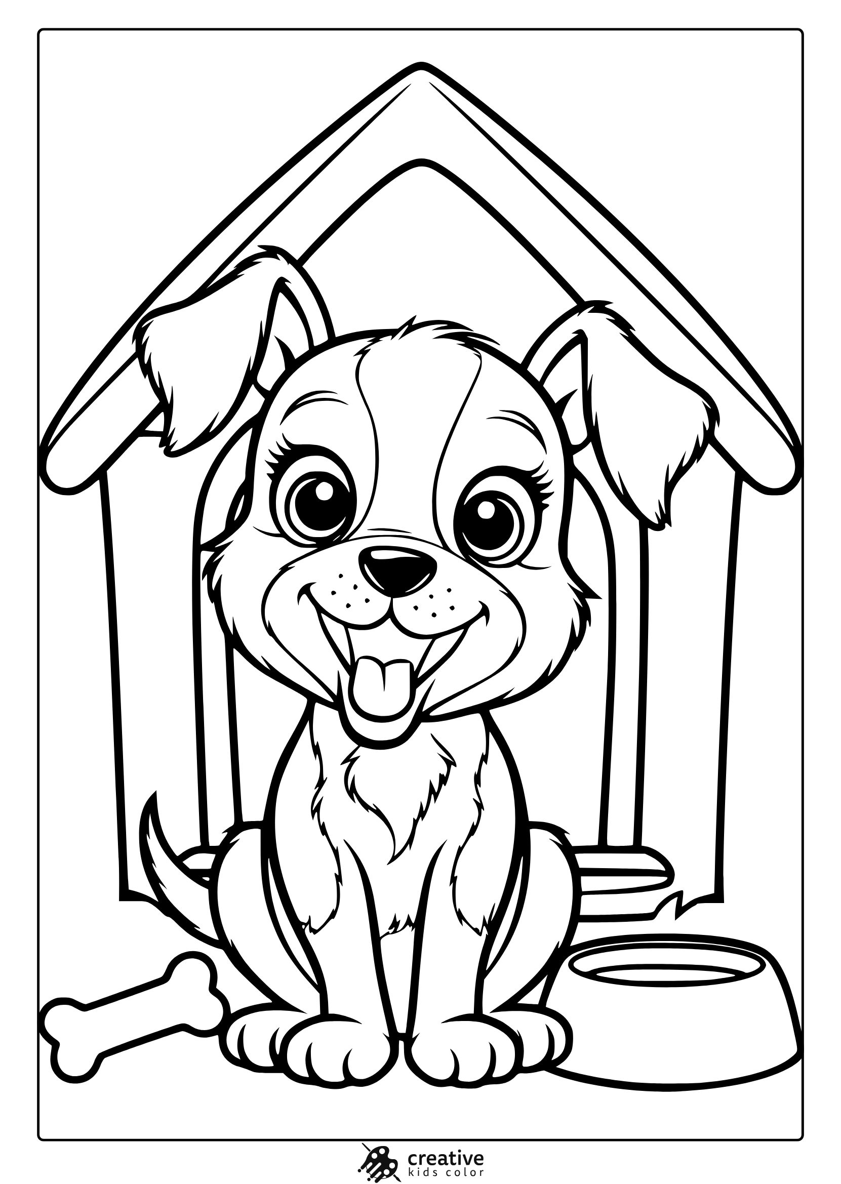 Puppy Coloring Pages 25 Free Printable PDF
