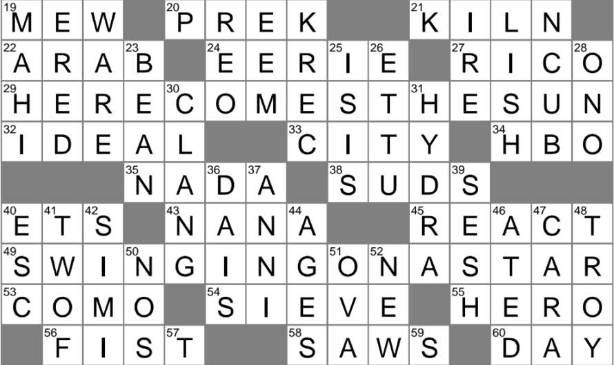 Crossword Clue Puts Up With