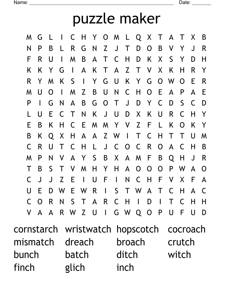 Puzzle Maker Word Search WordMint Puzzle Maker Word Search WordMint