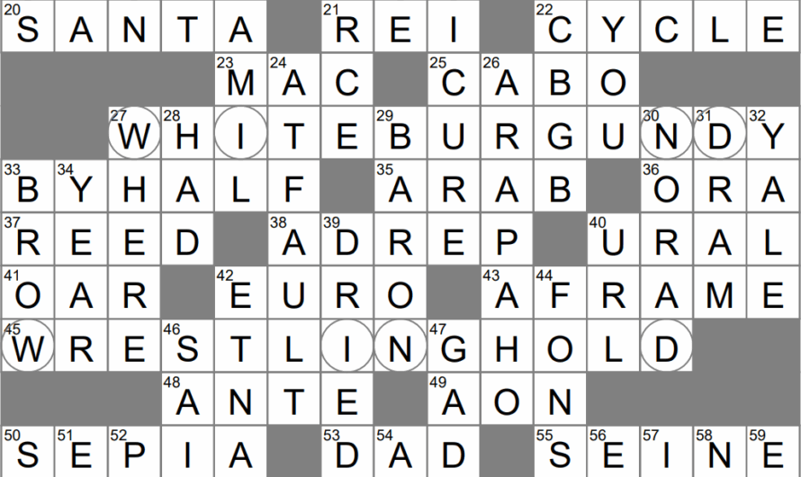 Rivers In France Crossword Clue