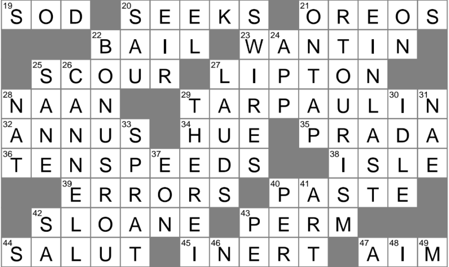 Question Of Desire Crossword