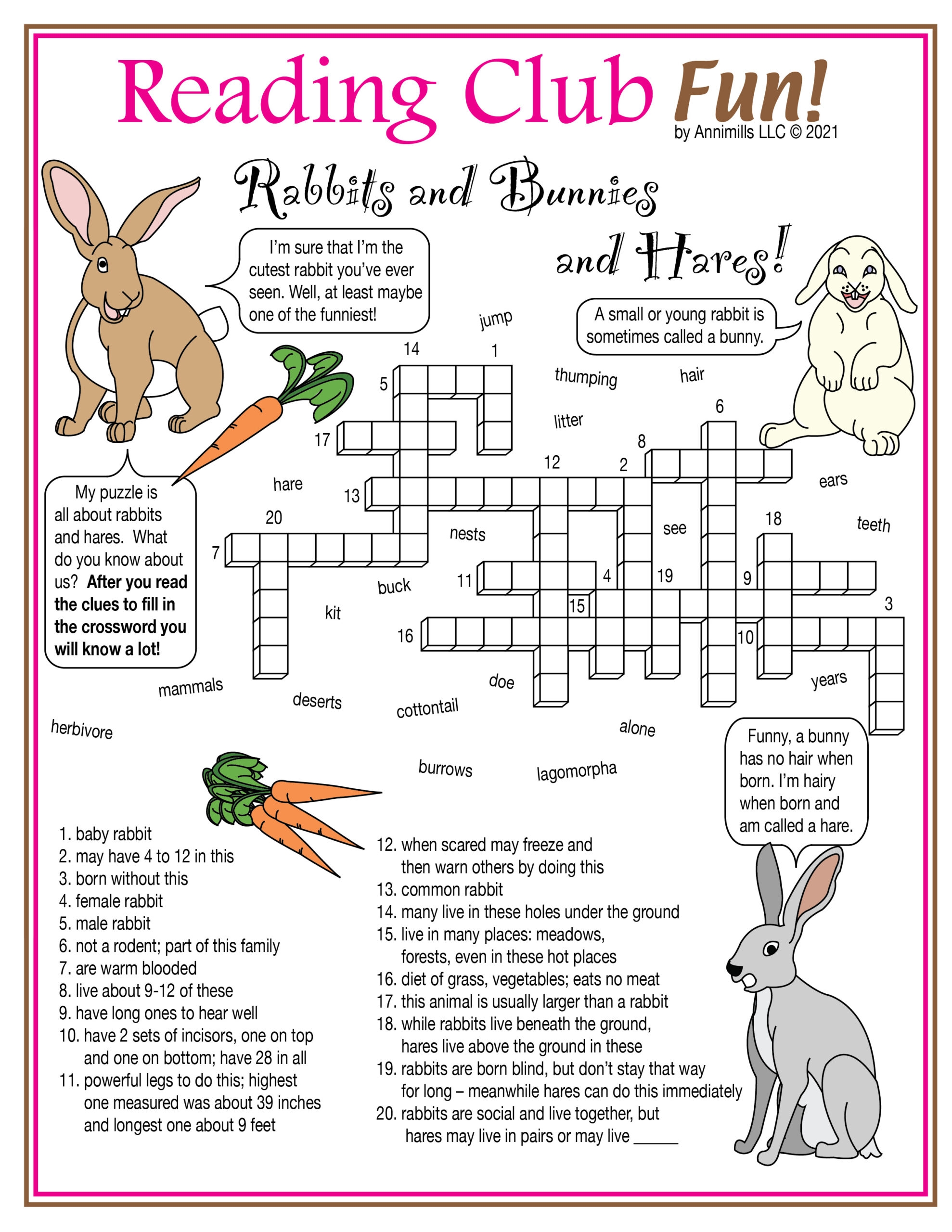Rabbits Bunnies And Hares Easter Printable Made By Teachers Rabbits Bunnies And Hares Easter Printable Made By Teachers