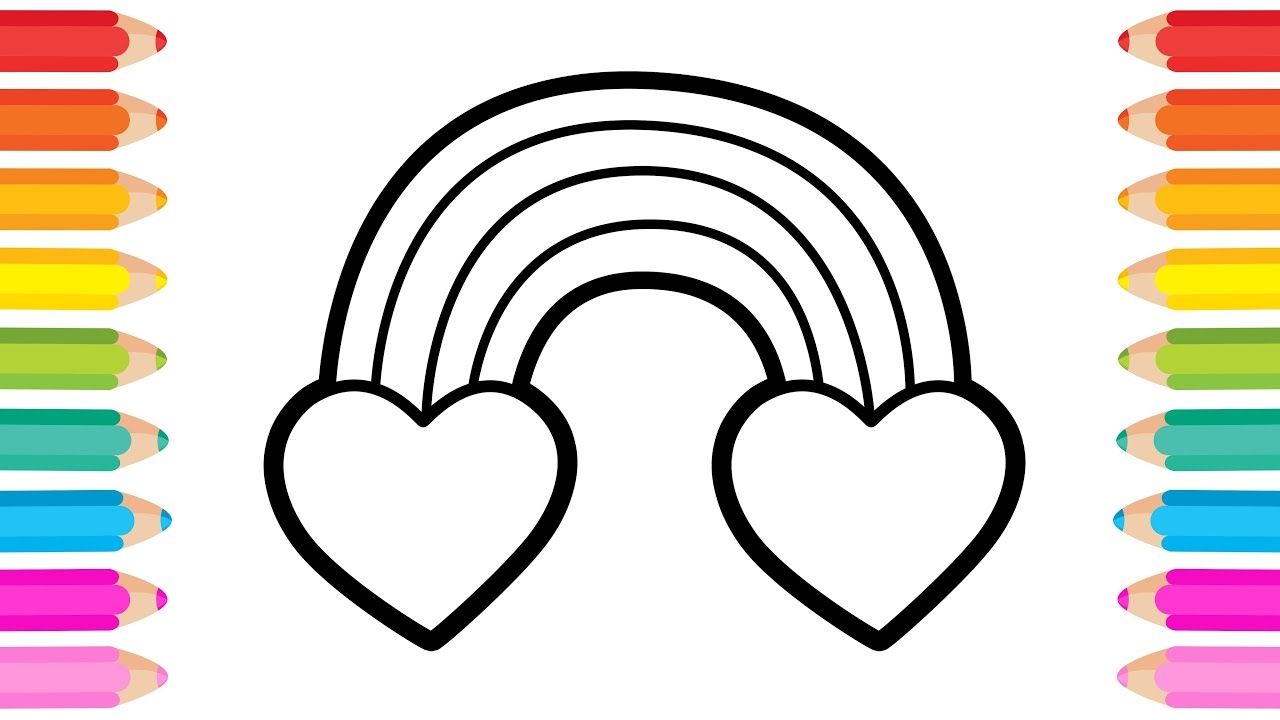 rainbow colouring in page rainbow colouring in page