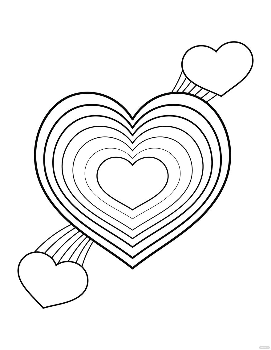 heart pictures to color heart pictures to color