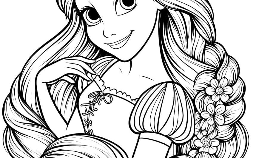 Coloring Pages Princess Rapunzel