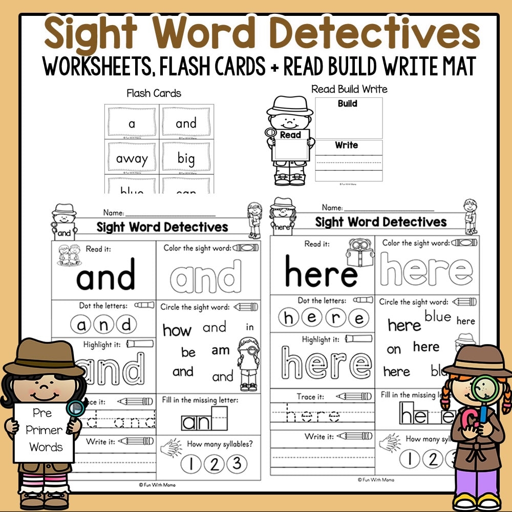pre k sight words worksheets pre k sight words worksheets