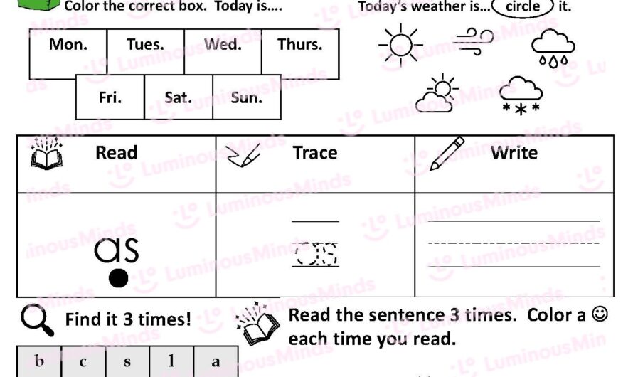 Sight Word As Worksheet