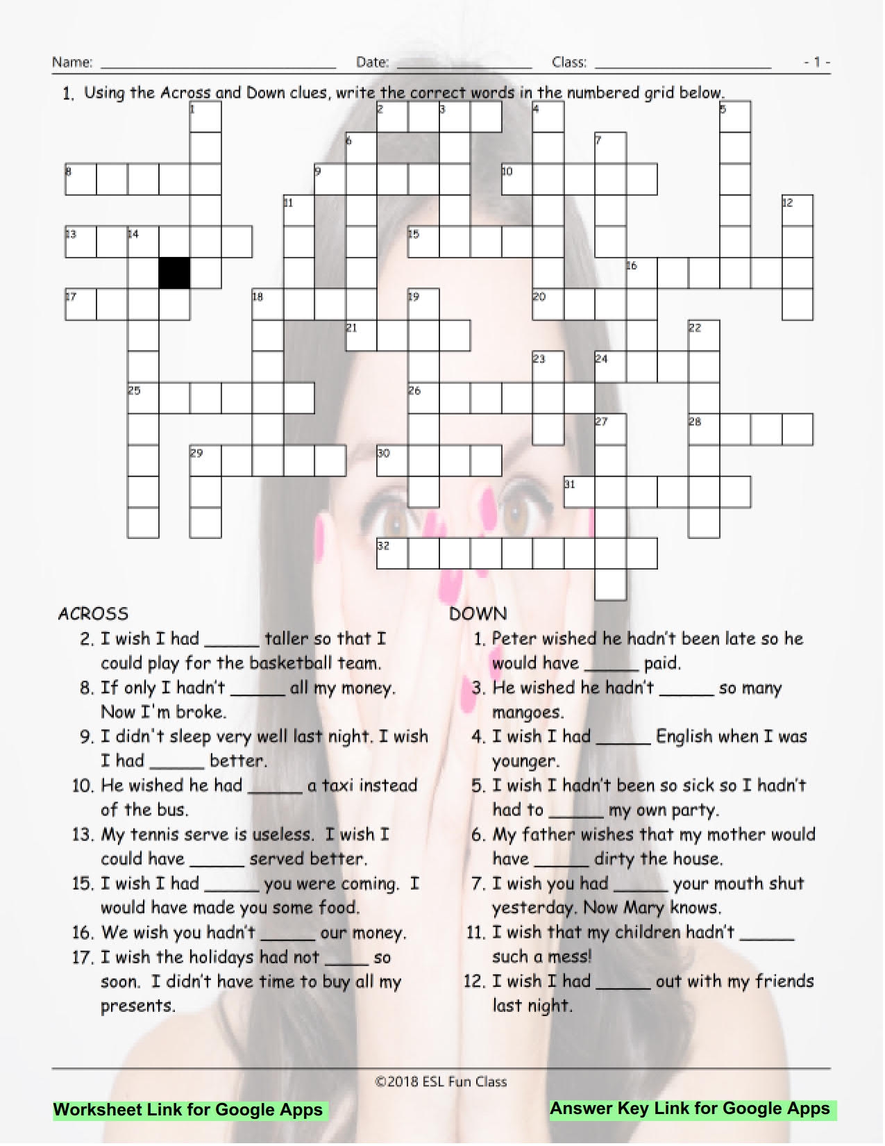 Regret Modal Verbs Interactive Crossword Puzzle For Google Apps Teaching Resources Regret Modal Verbs Interactive Crossword Puzzle For Google Apps Teaching Resources