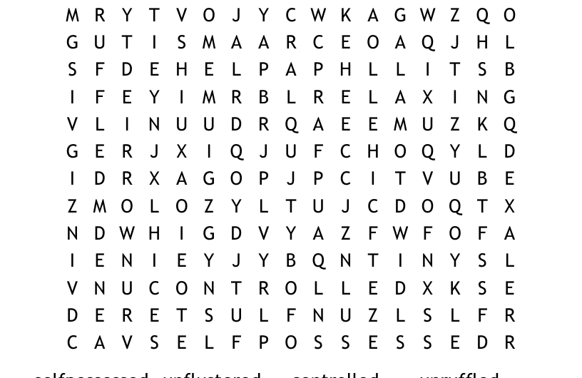 Relaxed Crossword Clue