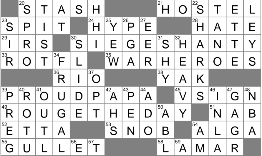 Representative Crossword Puzzle Clue