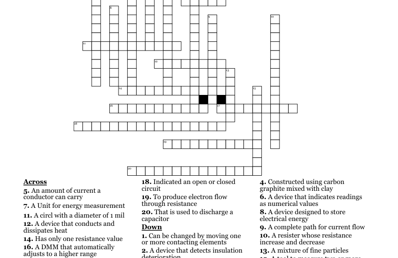 Unit Of Resistance Crossword Clue