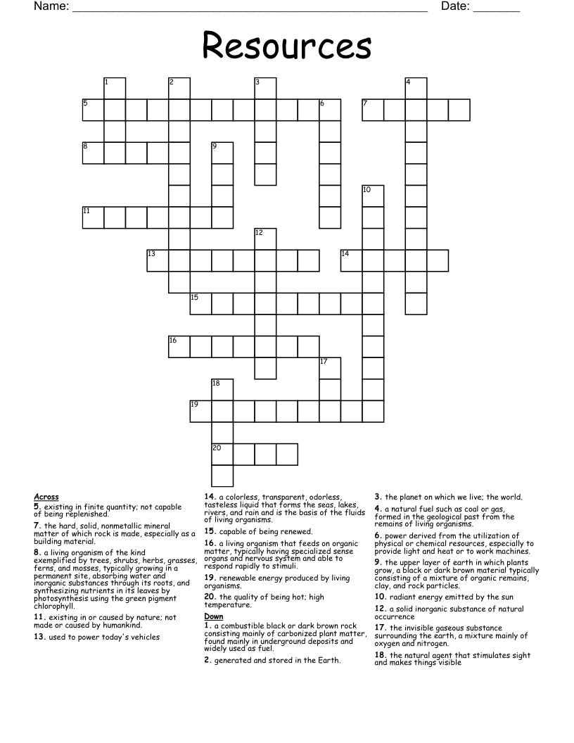 Resources Crossword WordMint Resources Crossword WordMint