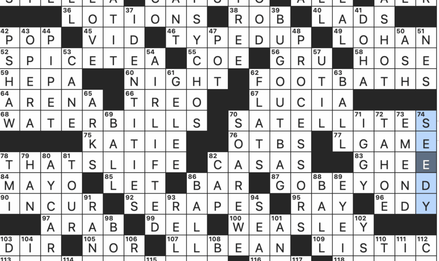 Rex Parker Crossword Today