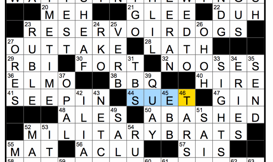 North Sea Feeder Crossword