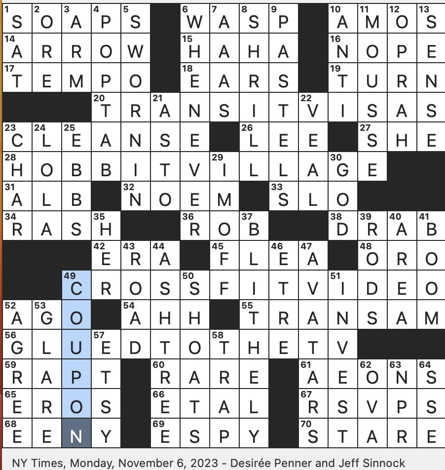 Rex Parker Does The NYT Crossword Puzzle Newly Weaned Piglets MON 11 6 23 Amazon Handmade Competitor Travel Papers For Those Just Passing Through Home For Tolkien s Bilbo And Frodo Rex Parker Does The NYT Crossword Puzzle Newly Weaned Piglets MON 11 6 23 Amazon Handmade Competitor Travel Papers For Those Just Passing Through Home For Tolkien s Bilbo And Frodo