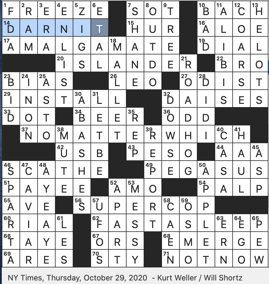 Rex Parker Does The NYT Crossword Puzzle Serfs Of Olden Days THU 10 29 20 Large Urban Area In Normandy France Biblical Companion Of Moses Bug s Sensory Appendage Wariest Animal Rex Parker Does The NYT Crossword Puzzle Serfs Of Olden Days THU 10 29 20 Large Urban Area In Normandy France Biblical Companion Of Moses Bug s Sensory Appendage Wariest Animal